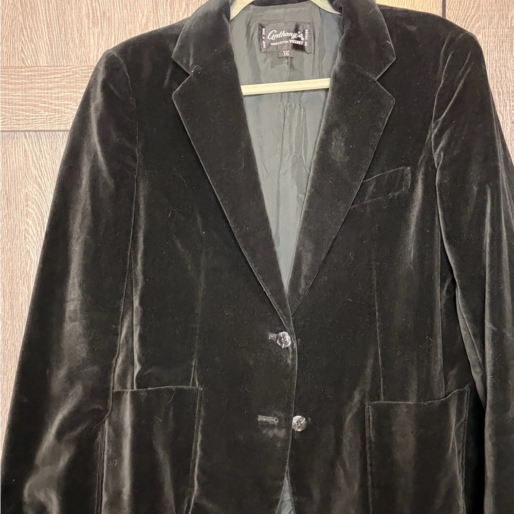Coldwater Creek Black Velvet Jacket